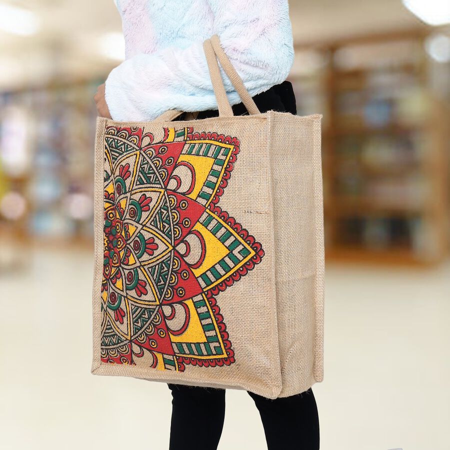 Multicolor Jute Bag, , large