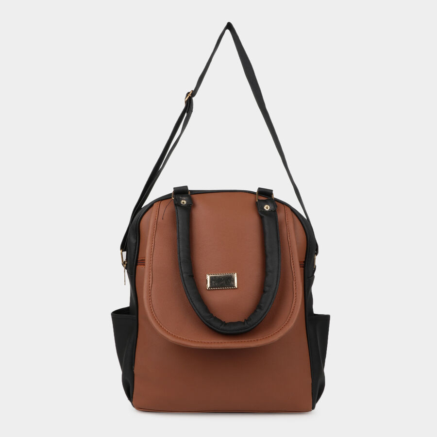 Women Solid Tan Handbag, , large image number null