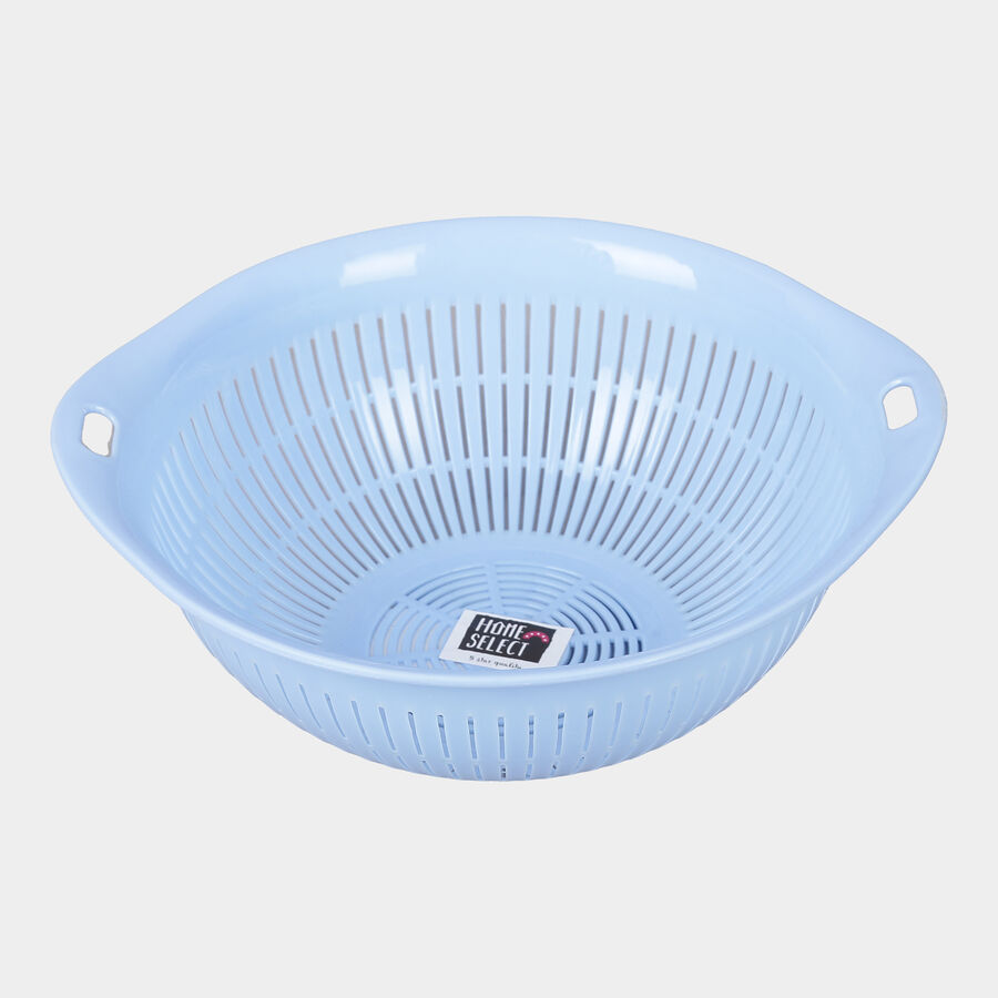 Blue Plastic Colander, , large image number null