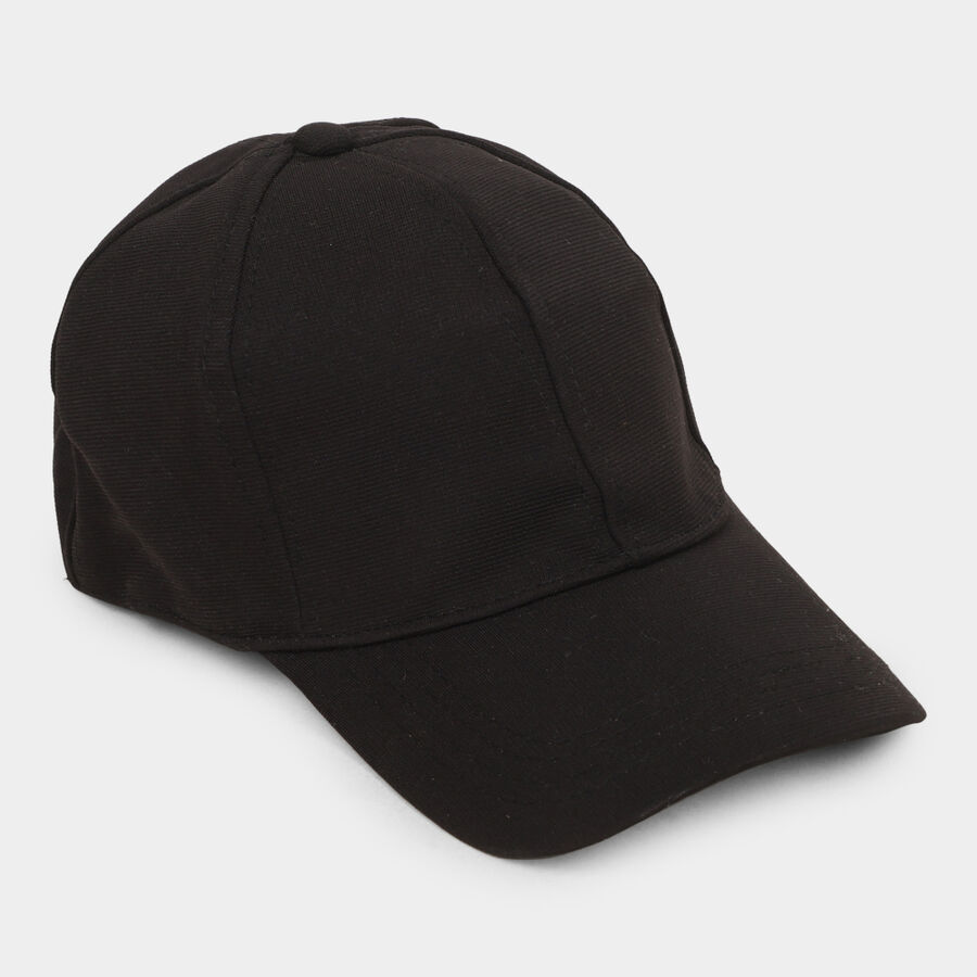 Black Men's Cotton Cap, , large image number null