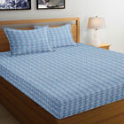 120 GSM Blue Microfiber Double Bedsheet, , small image number null