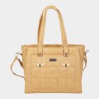 Women's Polyurethane Satchel, Quilted, Medium Size, , small image number null