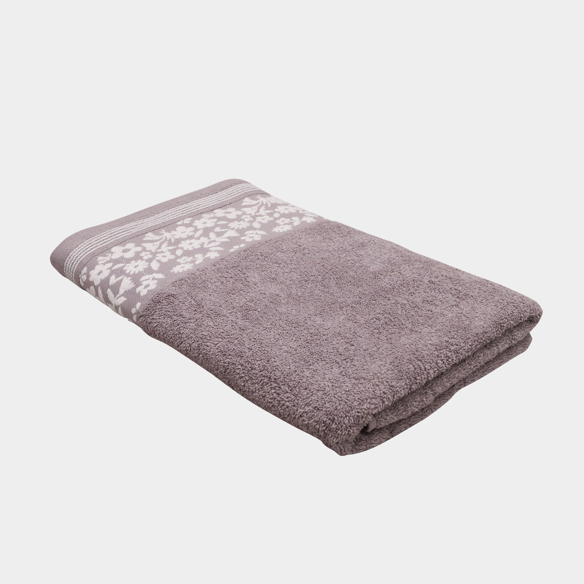 Home Beautiful                         400 GSM Grey Cotton Bath Towel