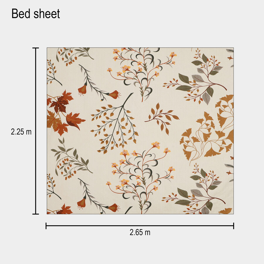 120 GSM White Polyester Double Bedsheet, , large image number null