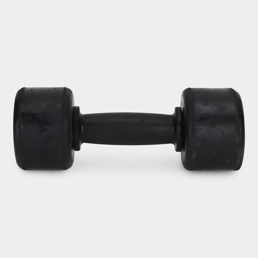 Black Rub-Iron Dumbbells, , large