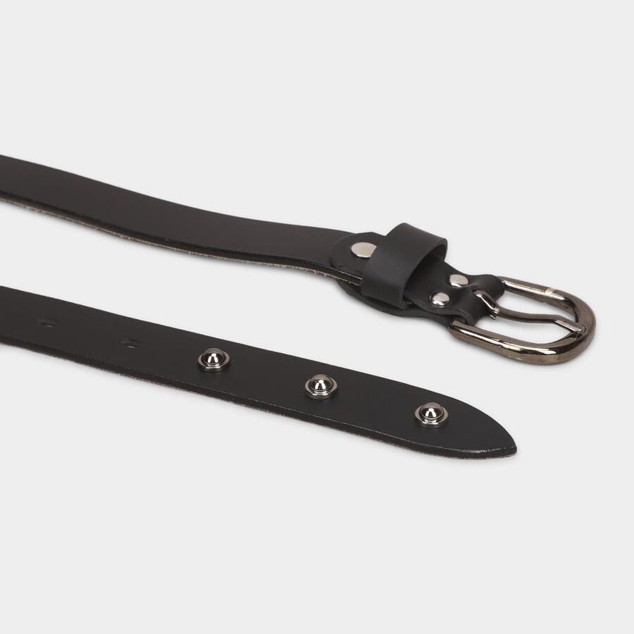Women's Black Pu Belt, , large image number null