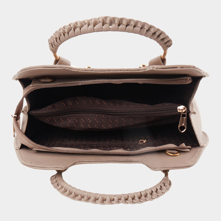 Women Quilted Beige Handbag, , large image number null