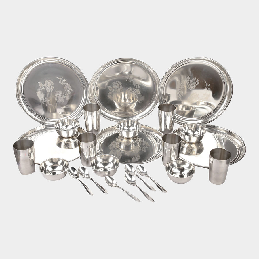 Stainless Steel Dinner Set - 24 Pc, , large image number null