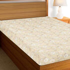 Beige Floral Printed Single Bedsheet, , small