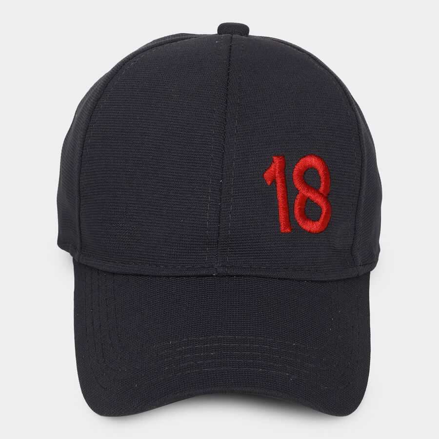 Men's Dark Grey Fabric Cap, , large image number null