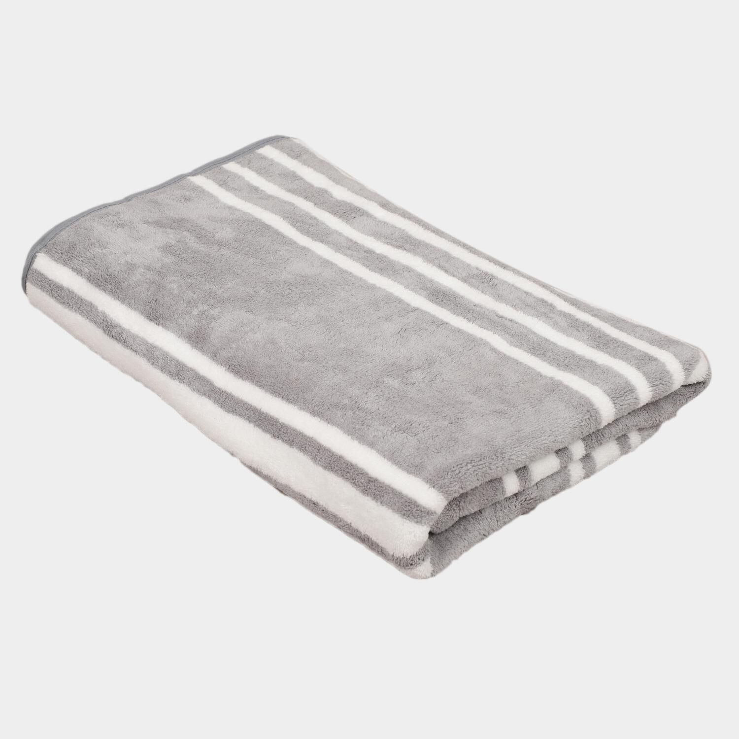 270 GSM Grey Microfiber Bath Towel