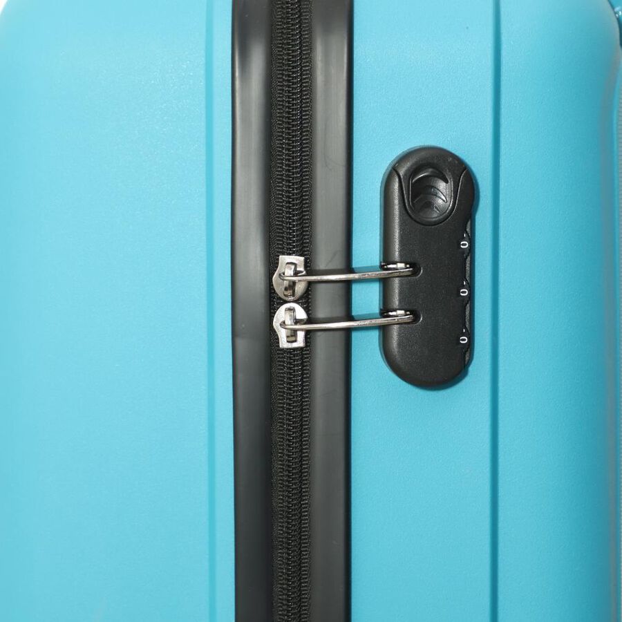 4-Wheel Light Blue Polypropylene Hard Case Trolley, Small, , large image number null