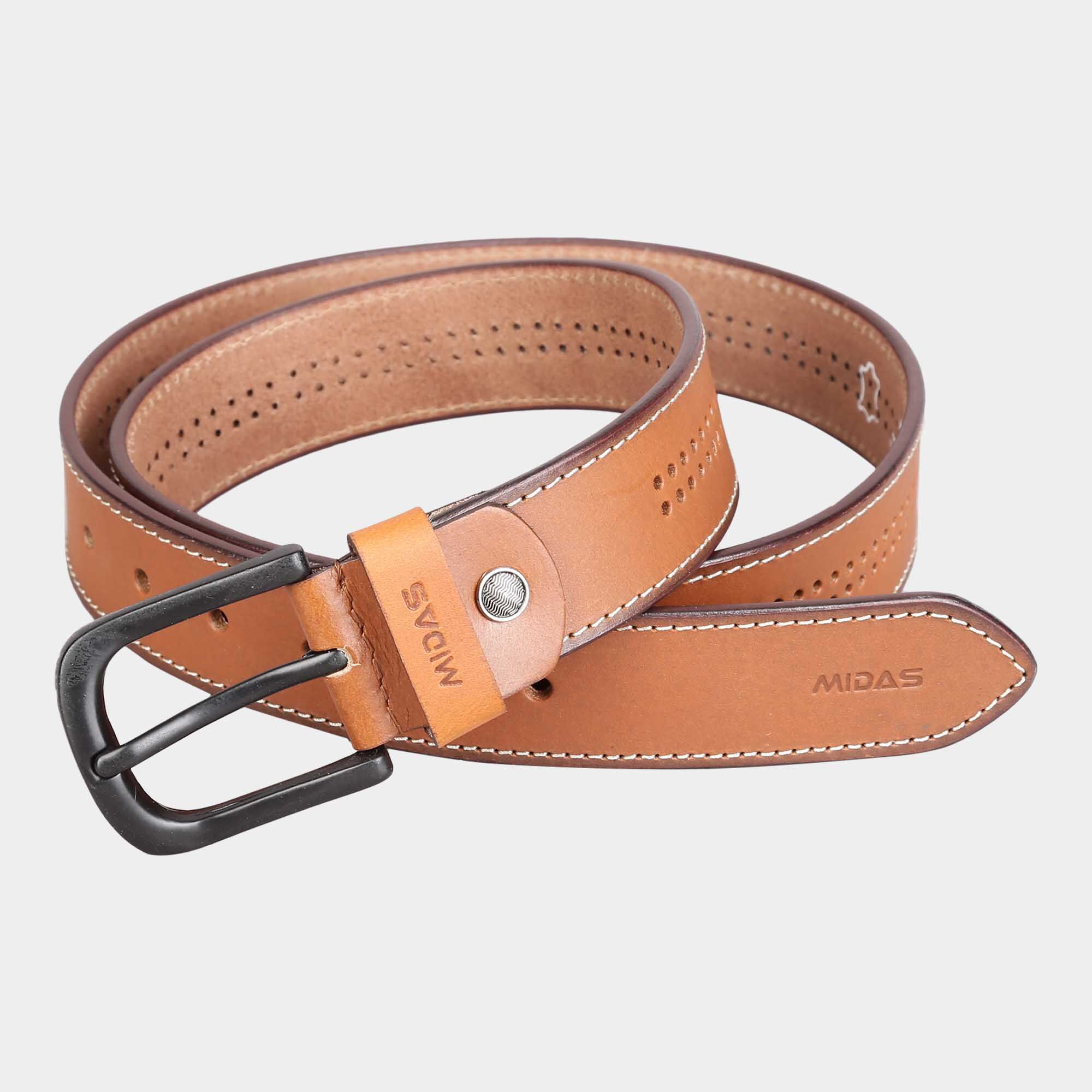 Black Tie                         Men's Tan Polyurethane Casual Belt Black Tie                         Men's Tan Polyurethane Casual Belt