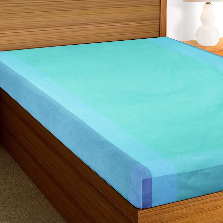 Blue Cotton Bedcover, , large