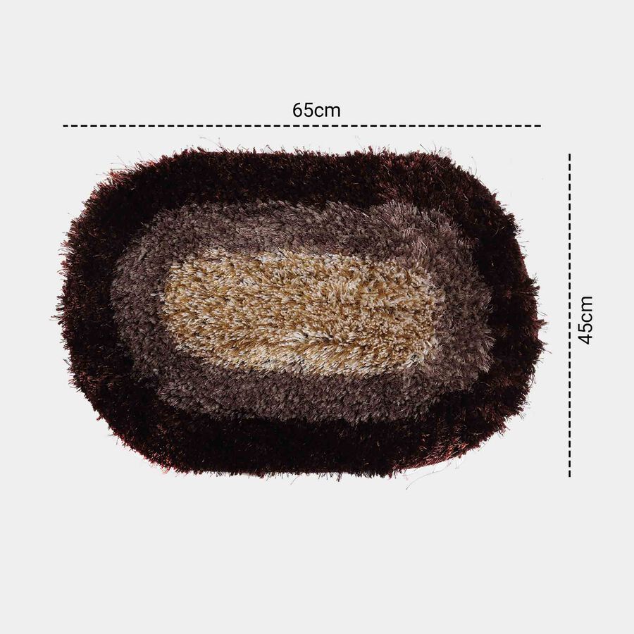 Coffee Solid Shaggy Doormat, , large image number null