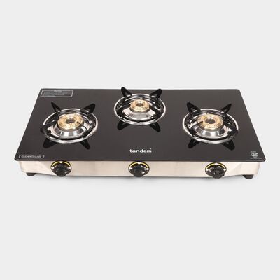 3 Burner Glass Top Gas Stove