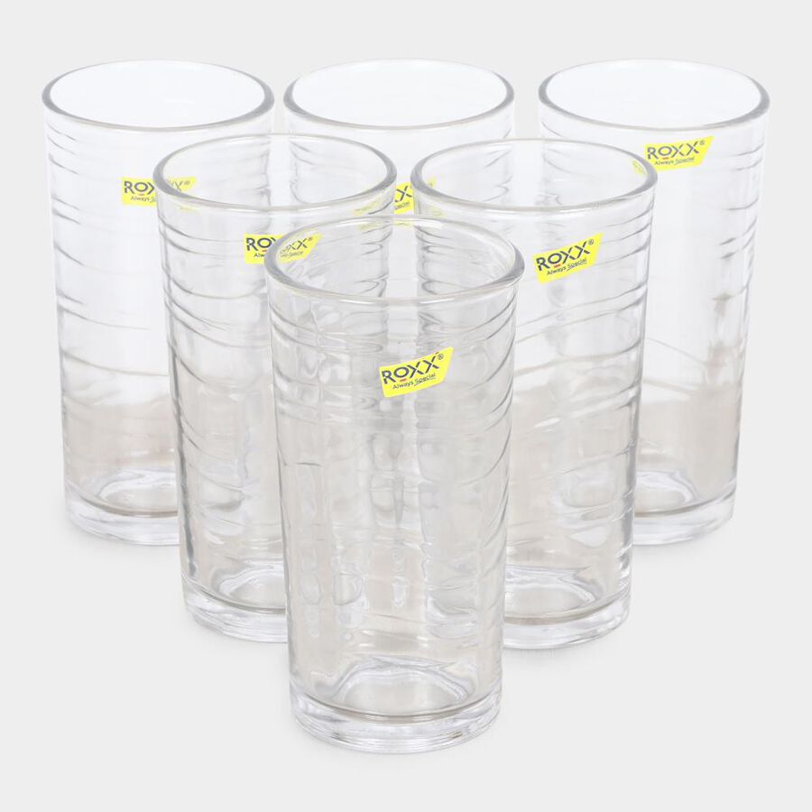 255 ml Glass Tumbler Set of 6, , large image number null