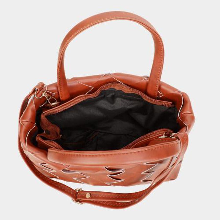 Women's Tan Polyurethane Sling Bag, , large image number null