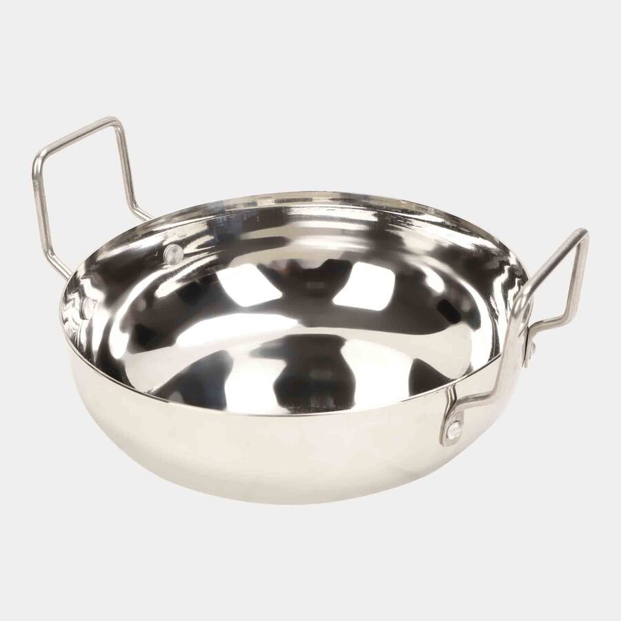 Steel Kadhai, 1500 ml, 22 cm Dia, , large image number null