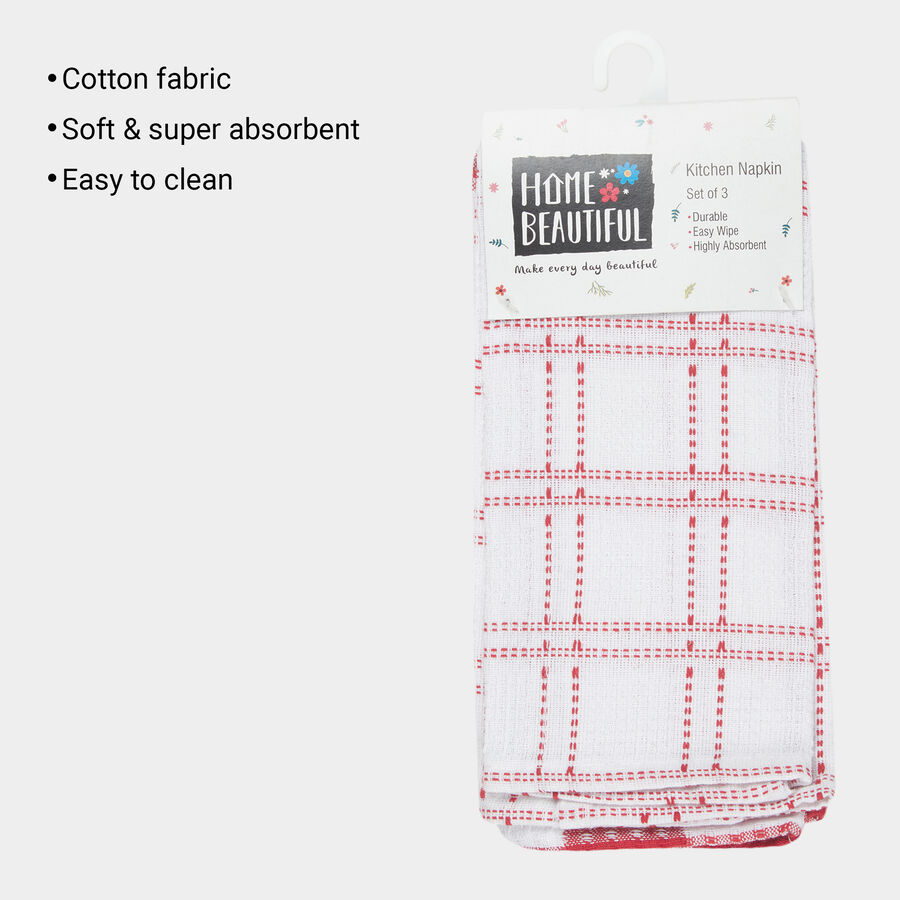 Set of 3 Cotton Kitchen Napkin, , large image number null