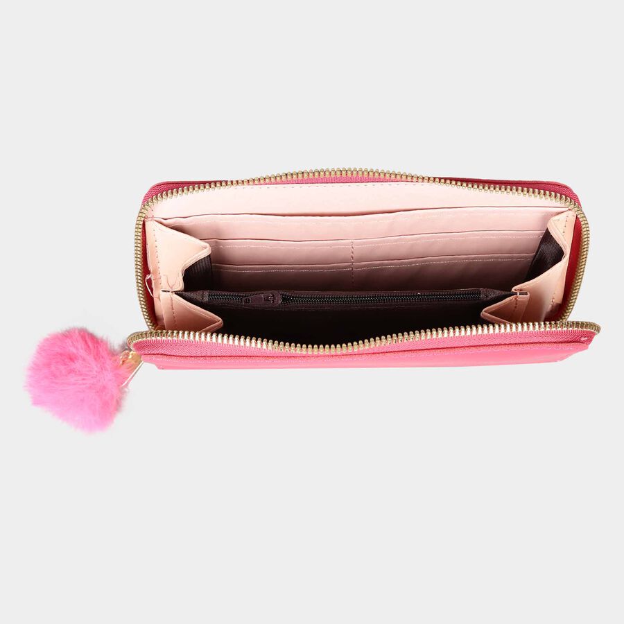 Women's Polyurethane Zipper Hand Pouch, , large image number null