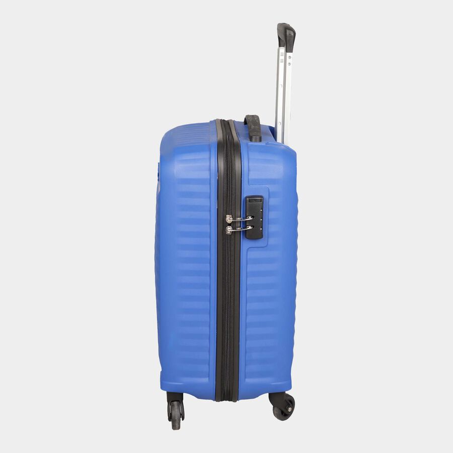 4-Wheel Blue PVC Matee Hard Case Trolley, Small, , large image number null