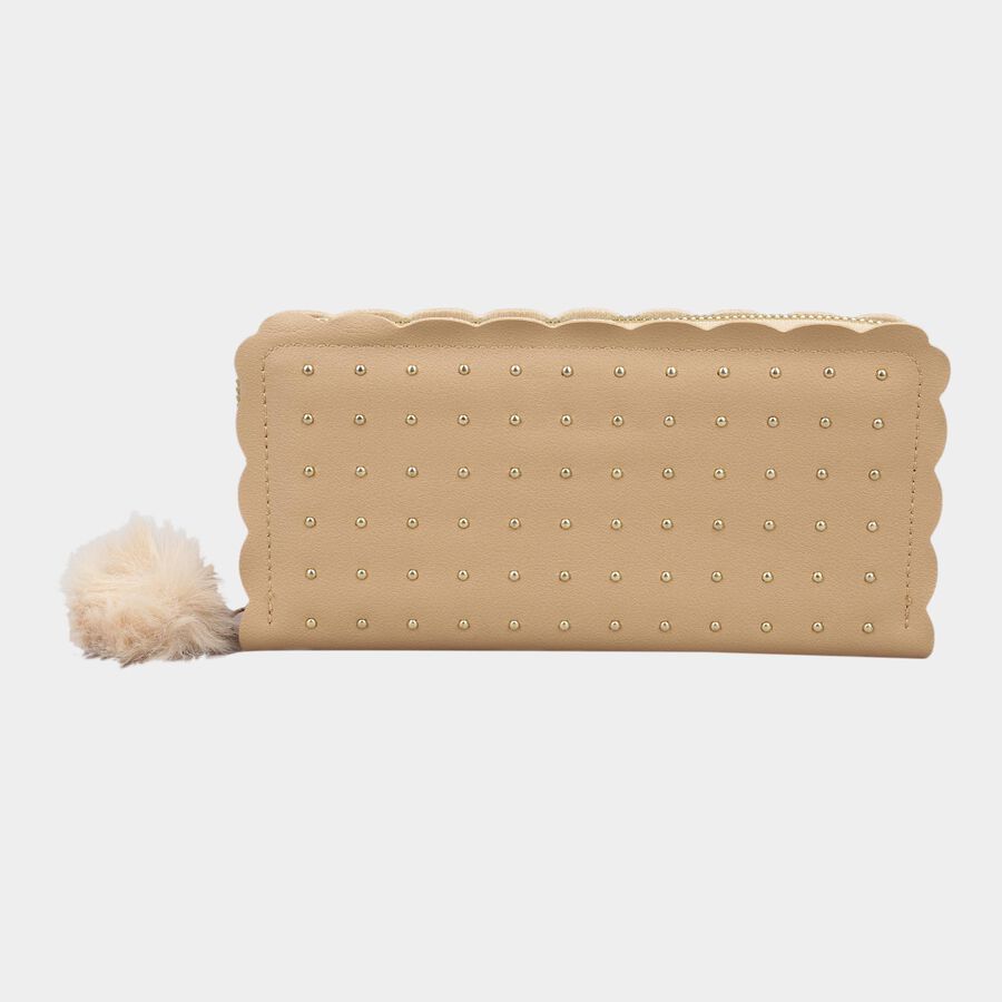 Women's Tan Polyurethane Hand Pouch, , large image number null