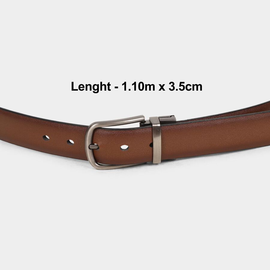 Men's Brown Polyurethane Formal Belt, , large image number null