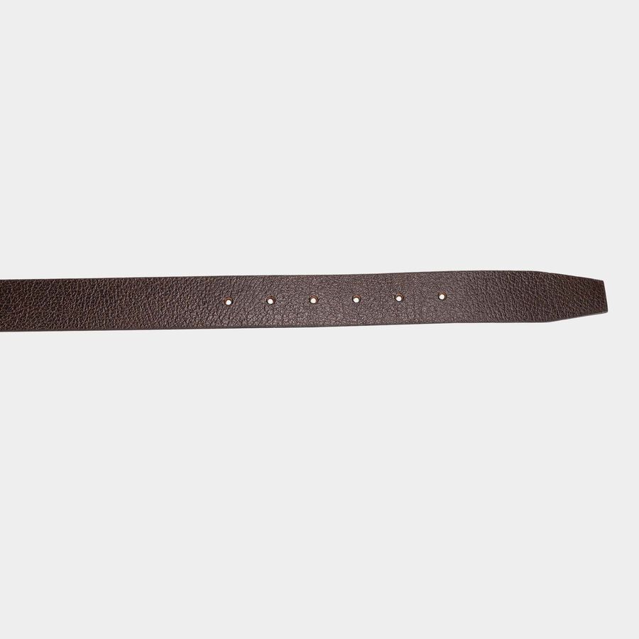 Men's Brown Leather Formal Belt, , large image number null