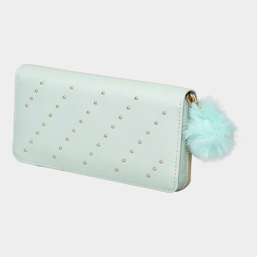 Women's Polyurethane Zipper Hand Pouch, , large image number null