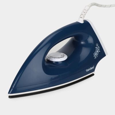 Dry Iron 1000W, With Temperature indicator LED, Non-stick soleplate, Shockproof body, Thermal fuse protection