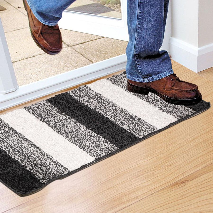 Grey Polyester Bedside Runner, , large image number null