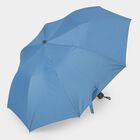 Women's Blue Polyester Umbrella, , small