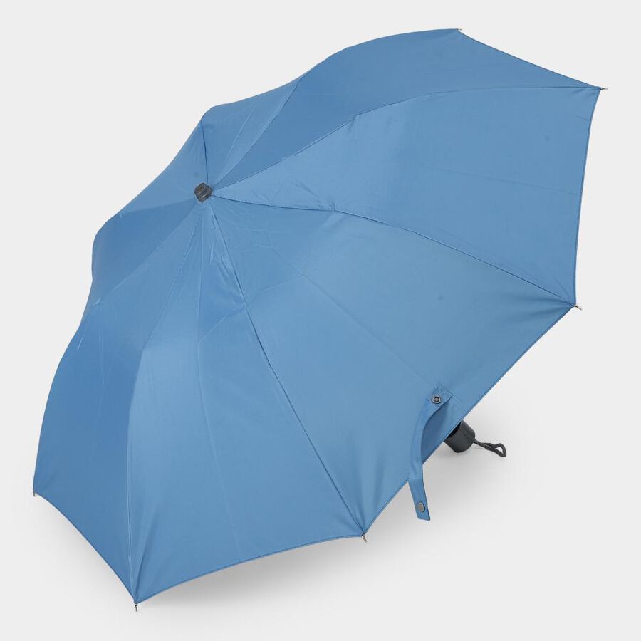 Women's Blue Polyester Umbrella, , large