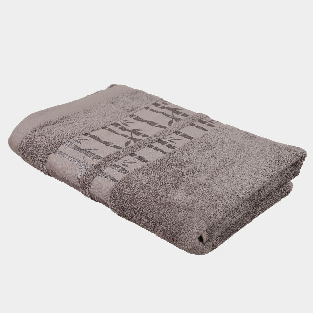 Home Beautiful                         250 GSM Grey Cotton Bath Towel