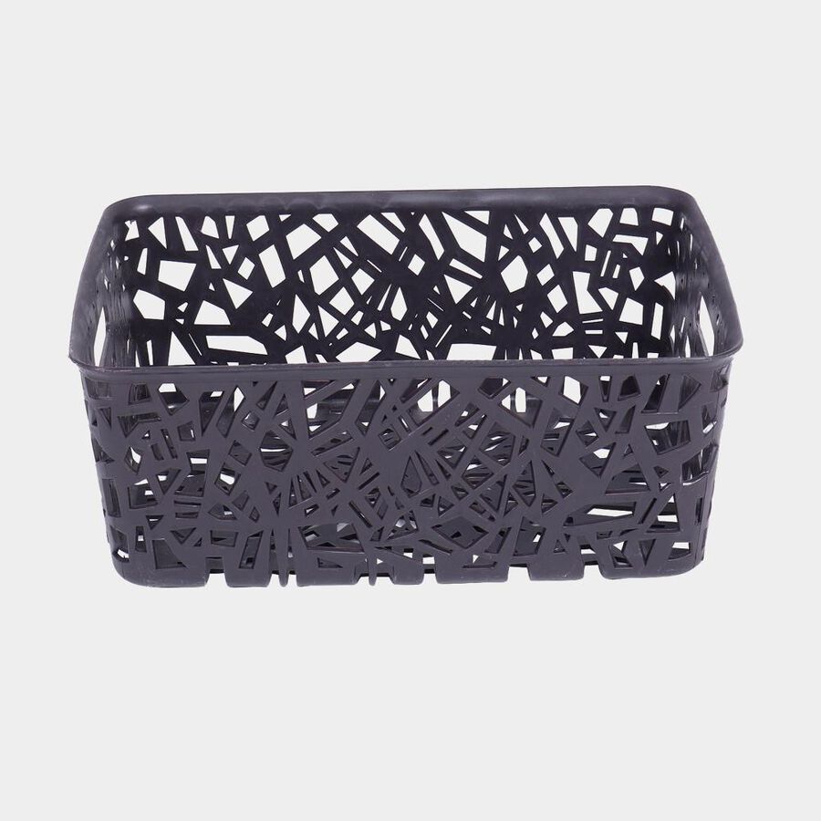 Dark Grey Plastic Basket, Set of 3, , large image number null