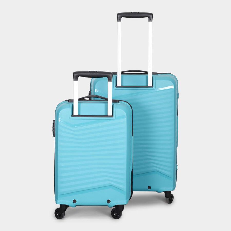 4-Wheel Aqua Polypropylene Hard Case Trolley, Small + Medium, , large image number null