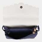 Women's Blue Polyurethane Sling Bag, , small image number null