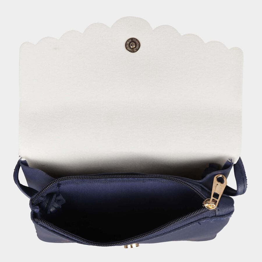 Women's Polyurethane Envelope/Zipper Sling Bag, , large image number null