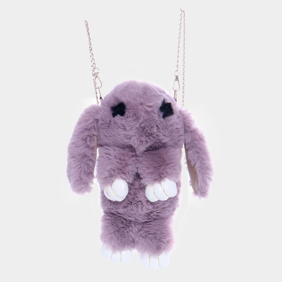 Kids' Furry Rabbit Bag, Nylon/Polyester, , large image number null