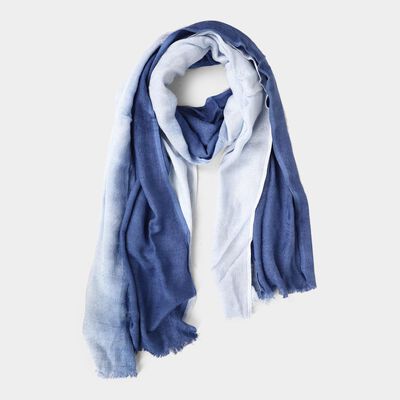 Women's Navy Blue Cotton Scarf