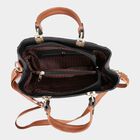 Women's Black Polyurethane Tote Bag, , small image number null