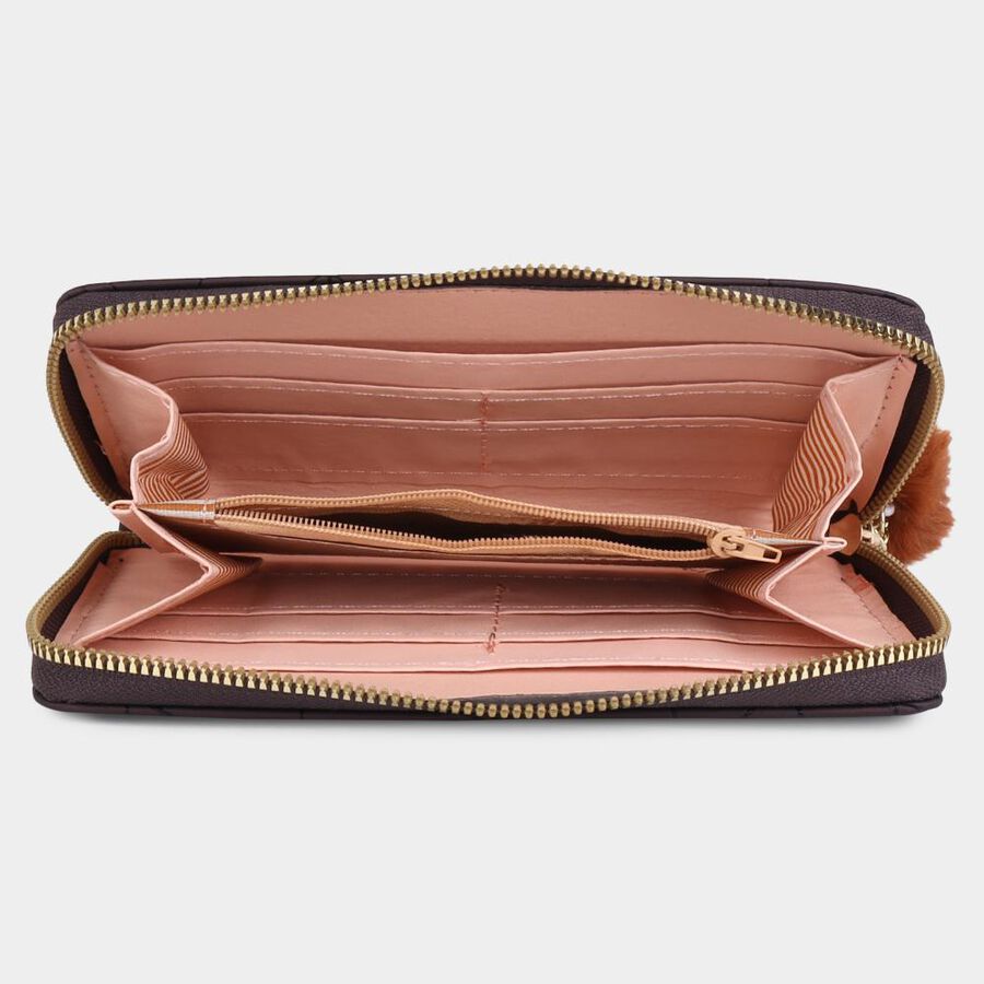 Women's Colour Block Polyurethane Long Wallet, , large image number null