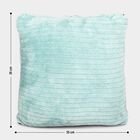 Light Aqua Velvet Solid Cushion, , small