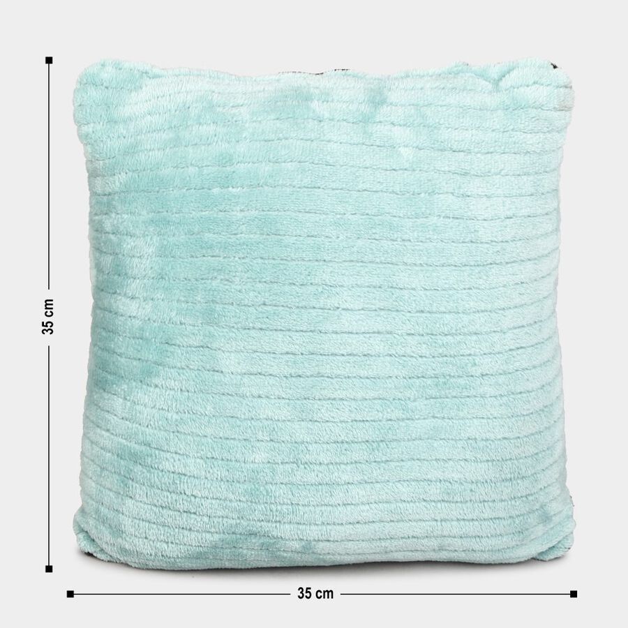 Light Aqua Velvet Solid Cushion, , large