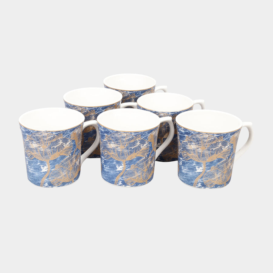 160 ml बोन चाइना कप, 6 का सेट, माइक्रोवेव सेफ, , large image number null