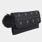Women's Black Polyurethane Hand Pouch, , small image number null
