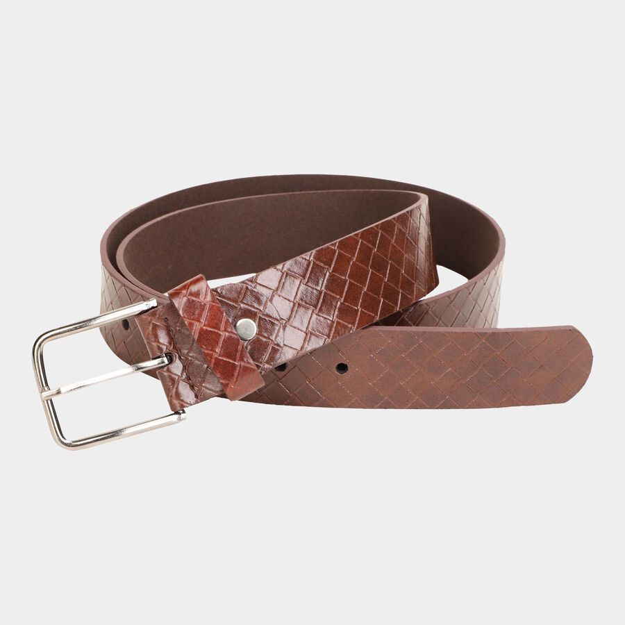 Men's Brown Polyurethane Casual Belt, , large image number null