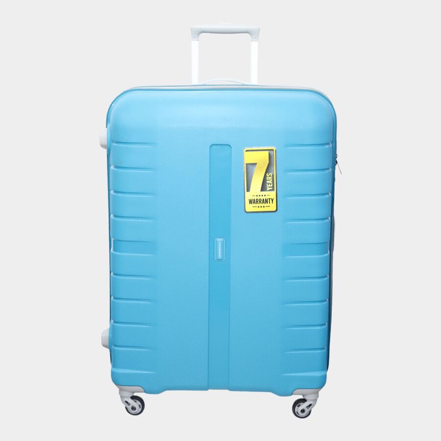4-Wheel Cyan Polyester Hard Case Trolley, Large, , large image number null