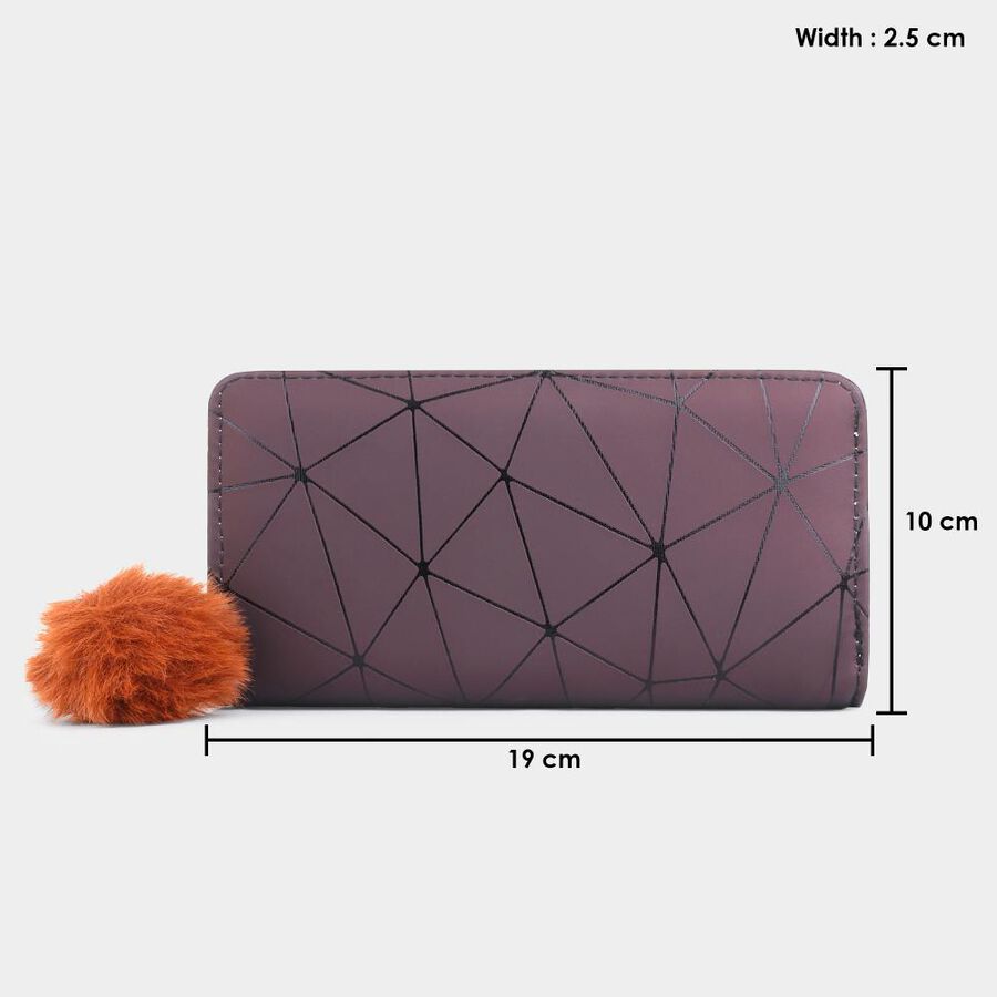 Women's Colour Block Polyurethane Long Wallet, , large image number null